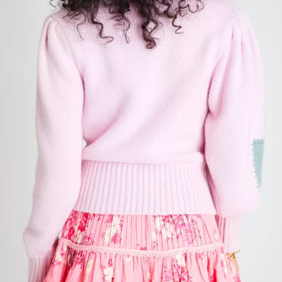 LoveShackFancy Allan Patchwork Knit Turtleneck Sweater - Picture 5 of 11